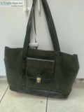 Black Leather Tote Bag very spacious 20&rdquo w by 13&rdquo deep