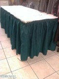 Dark Green Skirt with Velcro.   Banquet Table Skirts.