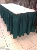 Dark Green Skirt with Velcro.   Banquet Table Skirts.
