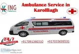 Book Inexpensive Ambulance Service in Karol Bagh with ICU-Suppor