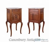 Buy Pair French Bedside Cabinets - Antique Nightstands Circa 189