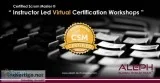 Certified Scrum Master  Scrum Alliance  Virtual Instructor Led w