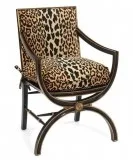 John Richard Armchair With &Eacuteglomis&eacut e Arabesque Back 