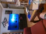 Bar stools and speakers and tv