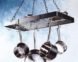 Rectangular Hanging Pot Rack with Extensions.