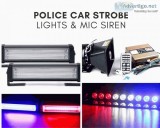 Buy police car strobe lights & mic siren | starts from rs 499 |