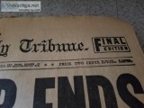 5 Pages of Chicago Tribune Headlines Vintage Dates
