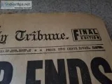 5 Pages of Chicago Tribune Headlines Vintage Dates
