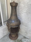 Outdoor cast iron fireplace