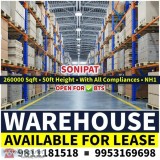 WAREHOUSE FOR LEASE IN SONIPAT