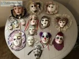Mardi Gras ceramic faces