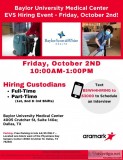 Custodial Services Hiring Event 102 - Baylor University Med Ctr