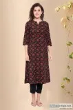 Latest Block Print Cotton Kurta - Rose Shree