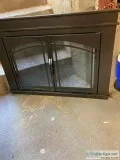 Fireplace doorsscreen bin and tools
