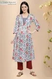 Gyanu Block Print Cotton Kurta for Women  - Rose Shree