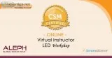 Certified Scrum Master  Scrum Alliance  Virtual Instructor Led w