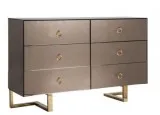 Shop for Tako Brown Mirrored Wide Chest Of Drawers - ChicParadis