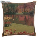 BUY DECORATIVE HAND FINISHED KEUKENHOF GARDENS IV BELGIAN CUSHIO