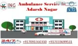 Avail Low-Budget Ambulance Service in Adarsh Nagar with ICU-Supp