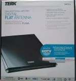 TERK - Indoor Flat Amplified HDTV Antenna - Black