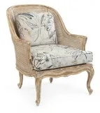 Buy John Richard Cane Back Bergere Armchair  Accent Chairs  Gray