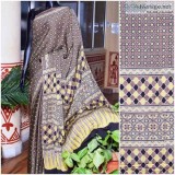 Ajrakh silk saree online - ssethnics