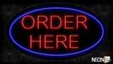 Red Order Here Traditional Neon