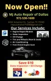Tires and auto repairs GRAND OPENING SALE