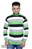 Multicoloured Striped Cotton High Neck Sweater