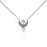 MOONSTONE NECKLACE-TO THE MOON and BACK