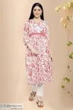 Block print Anarkali Kurta for Women - Rose Shree