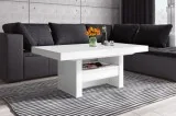 Shop Parma High Gloss White Adjustable Coffee Table 120cm