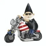 Biker Gnome Solar Statue (NEW)