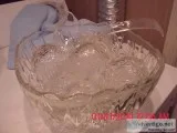 Crystal Punch Bowl with 12 cups and hooks for hanging