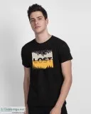 Buy LOST IN TIME Jet Black Printed T-Shirt For Men Online India