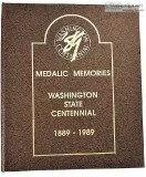 Vintage 100th Anniversary Wa. State 1889-1989 Wooden Nickles Med