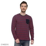 Cotton SolidStripesColor Block  Full Sleeves T-Shirts