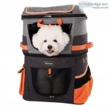 ibiyaya Two-Tier Dog and Cat Travel Backpack