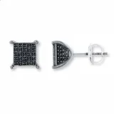 Black Diamond Earring for Men
