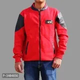 Men s Fleece Self Pattern Front Open Jacket