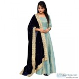 Shop Multicoloured Border Velvet Stone Work Dupatta Online