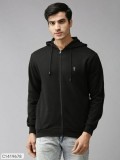 Poly Cotton Fleece Solid Full Sleeves Hoodies