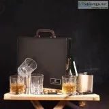 Buy Portable Whisky drink Bar case set 6 glasses online