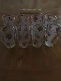 Gold Leaf Design Glasses on Carrier