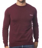 ROBERTO CAVALLI Bordeaux Crewneck Logo Sweater at Darveys