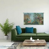 BUY ONLINE PAYSAGE HERON LAC FORET FRENCH WALL TAPESTRY