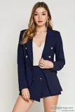 Madison Navy Blue Blazer and Short Set