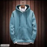 Cotton Fleece Solid Full Sleeves Hoodies
