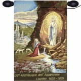 Madonna From Lourdes Italian Wall Tapestry