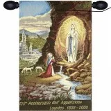 Madonna From Lourdes Italian Wall Tapestry